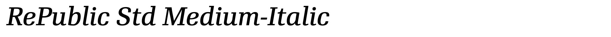 RePublic Std Medium-Italic image